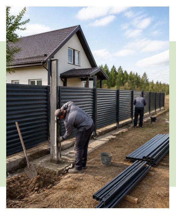Строительство заборов под ключ с установкой в Кулебаках